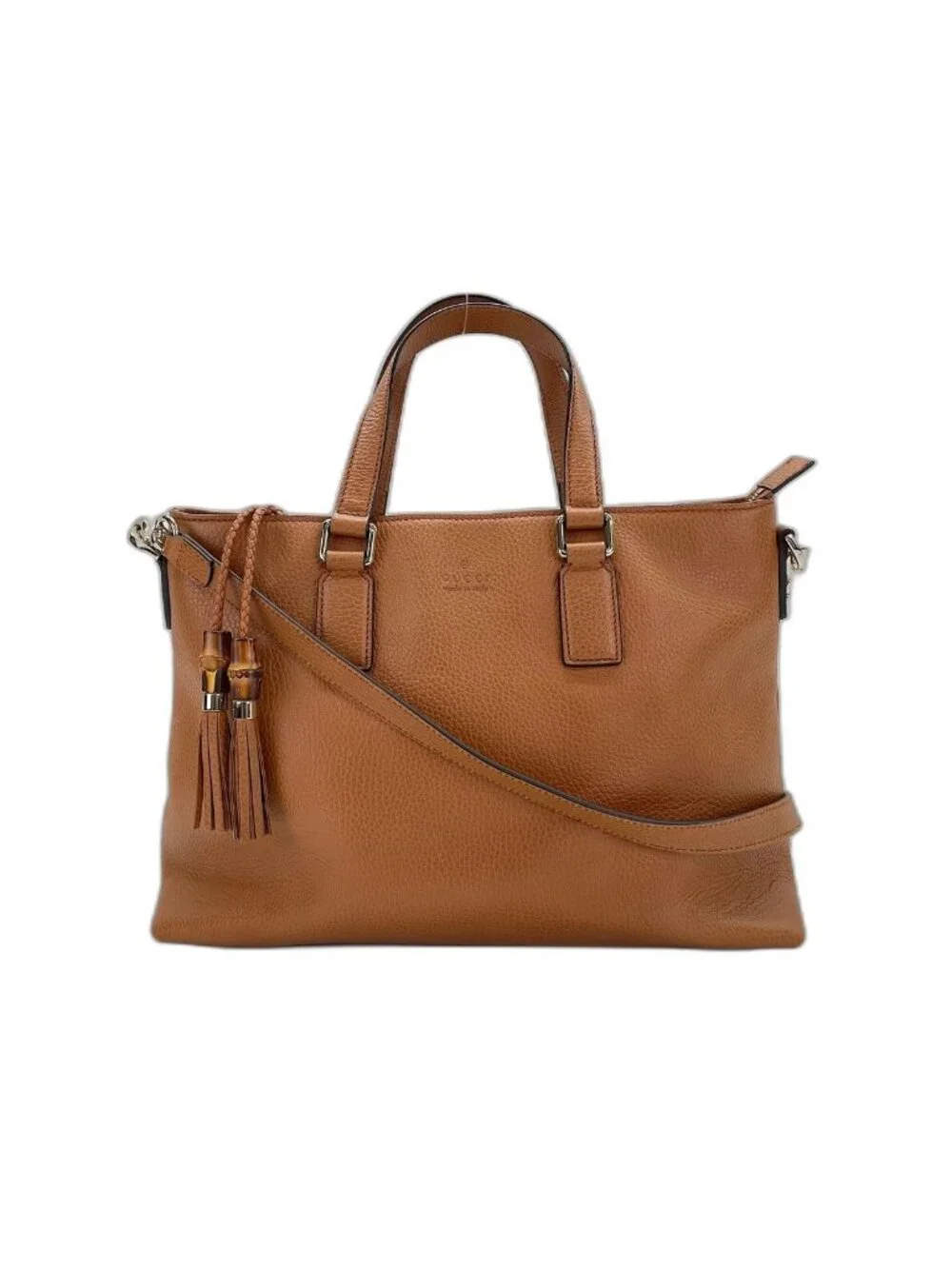 Gucci Tote Bag Bamboo Brown